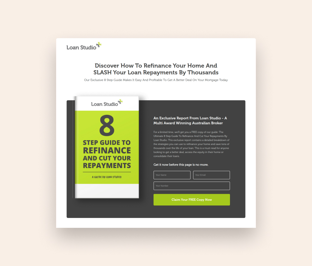 A mockup of a project