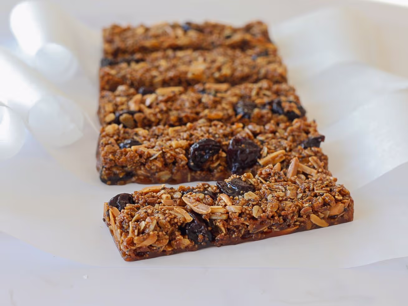 Chewy Cherry Almond Granola Bars | Delicious Recipes for Every Season | Sydne George