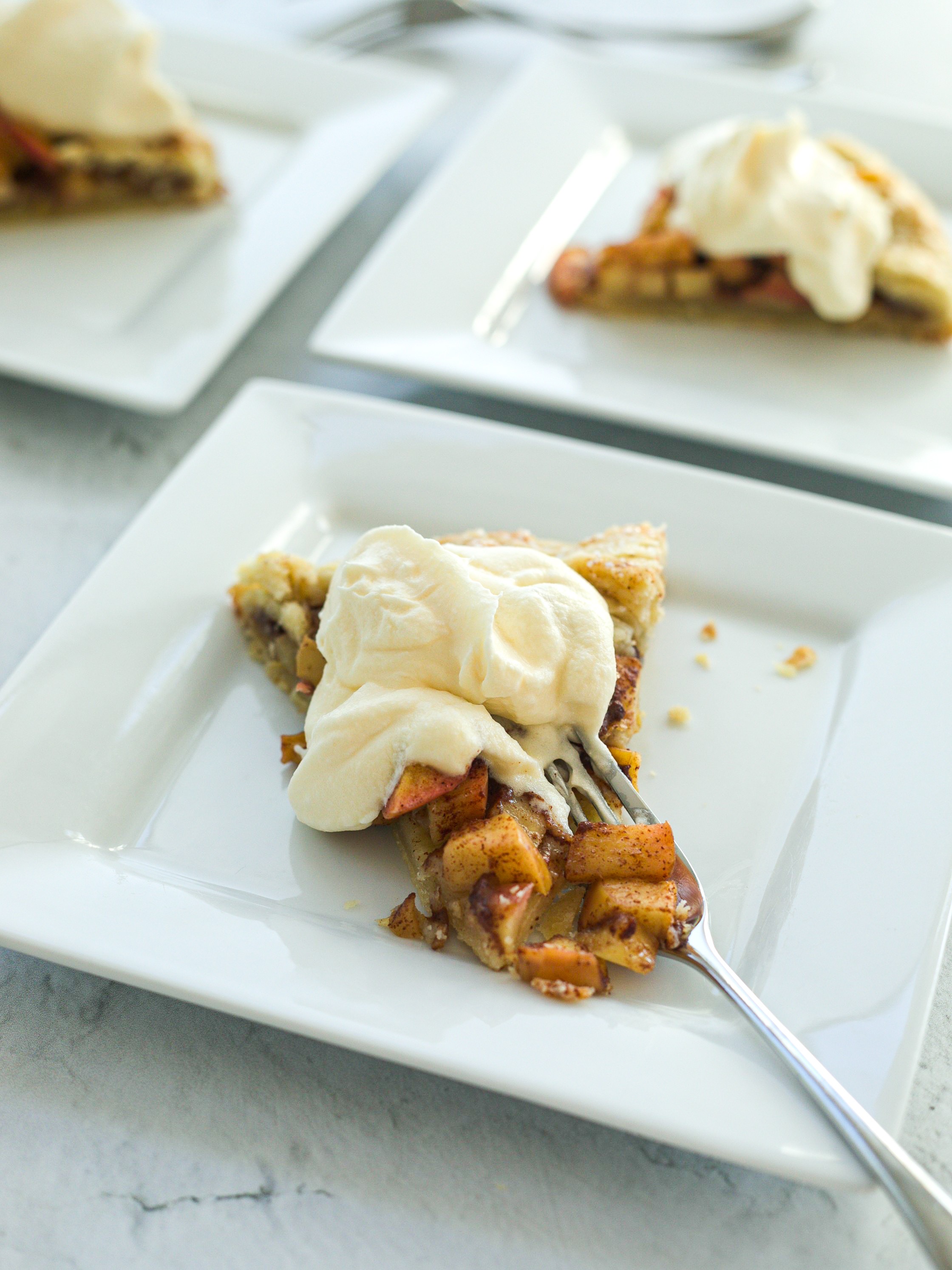Brown Butter Cinnamon Apple Galette with Heavenly Vanilla Sauce | Delicious Recipes for Every Season | Sydne George