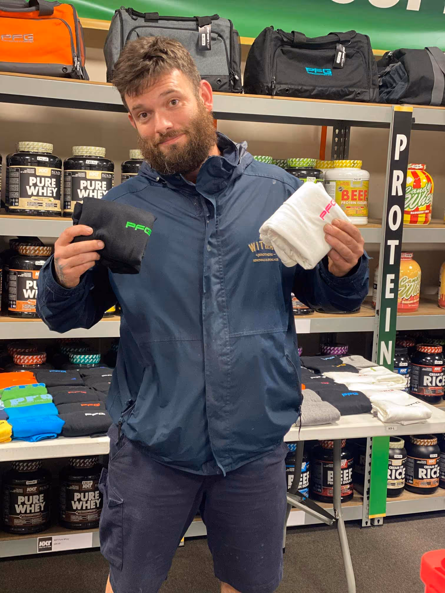 Customer wearing PFG clothing