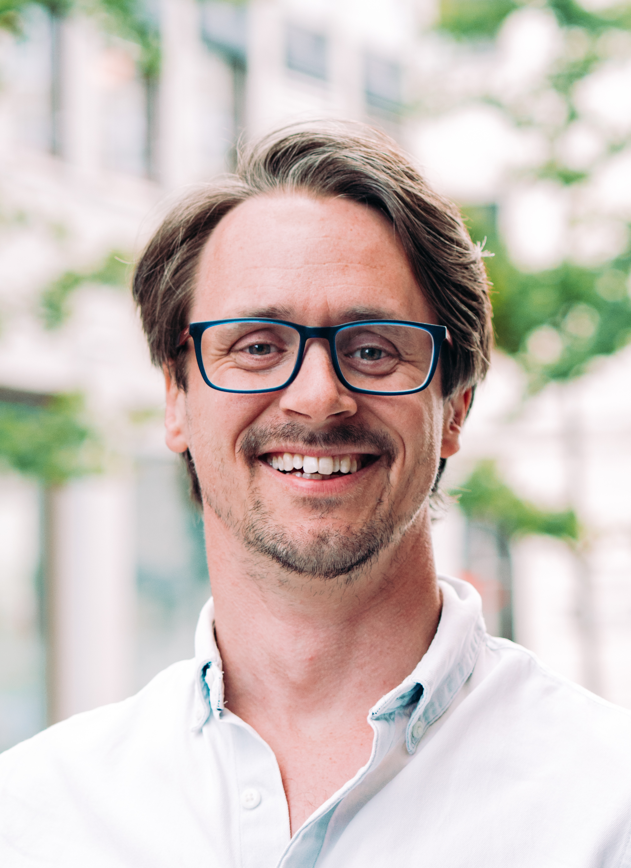 Fridtjof smiling at camera