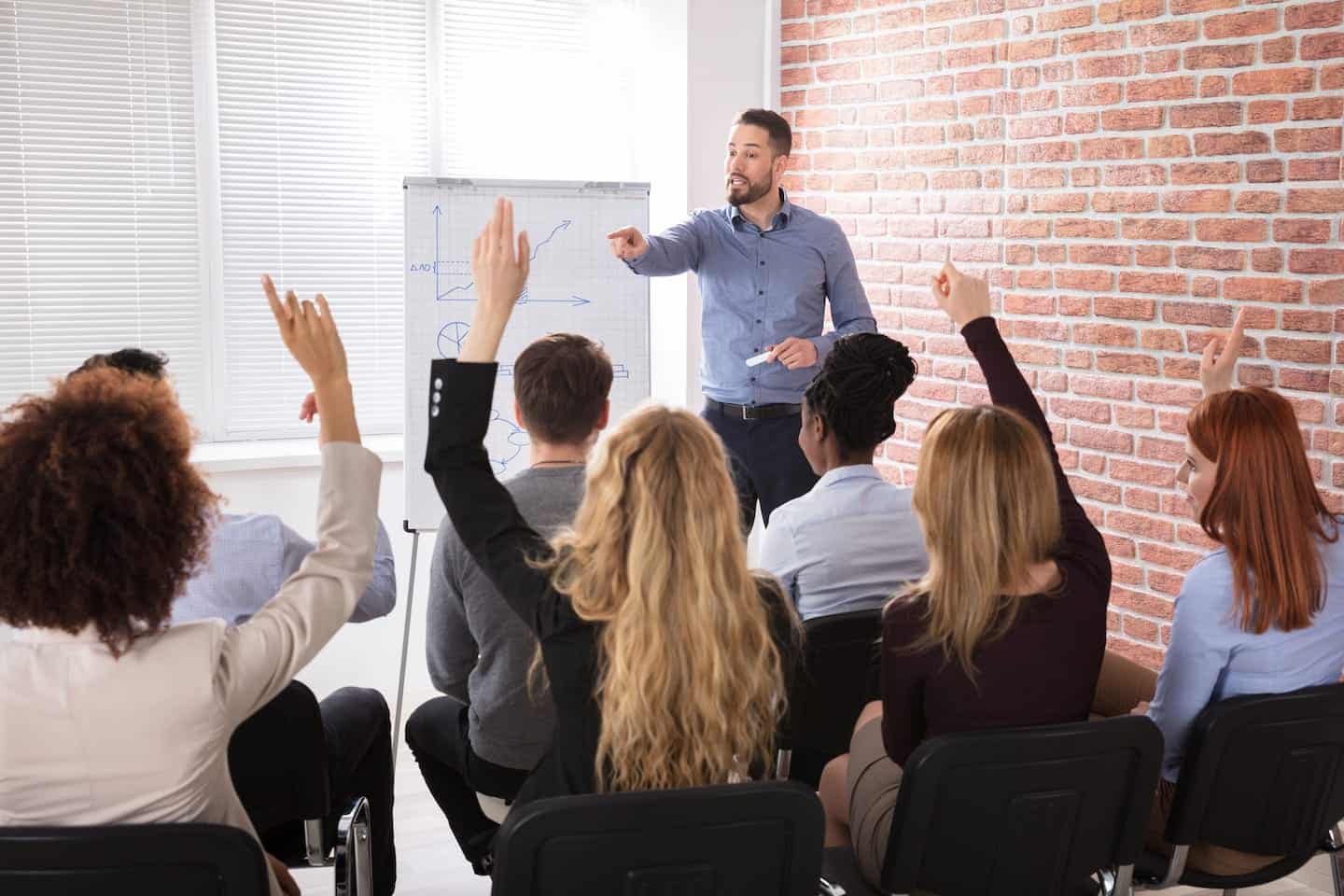 Photo of a man giving a training