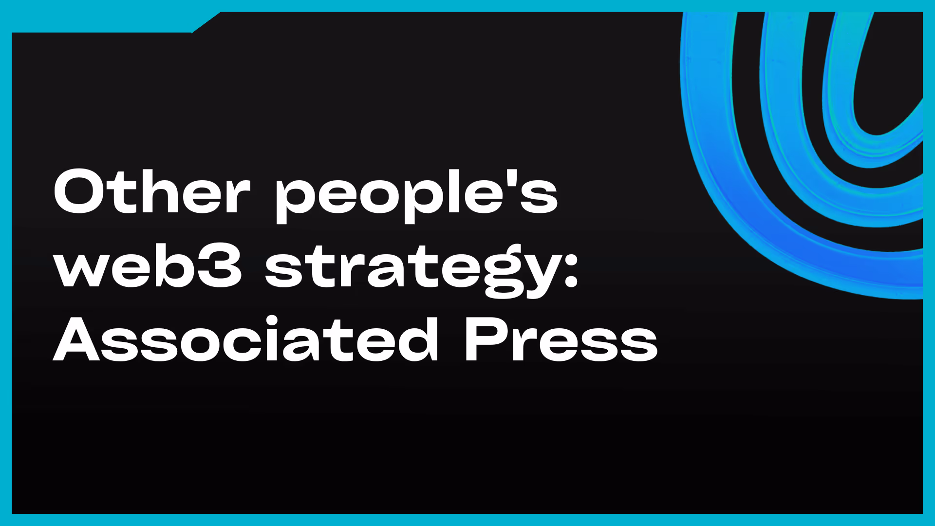 Associated Press' web3 strategy 