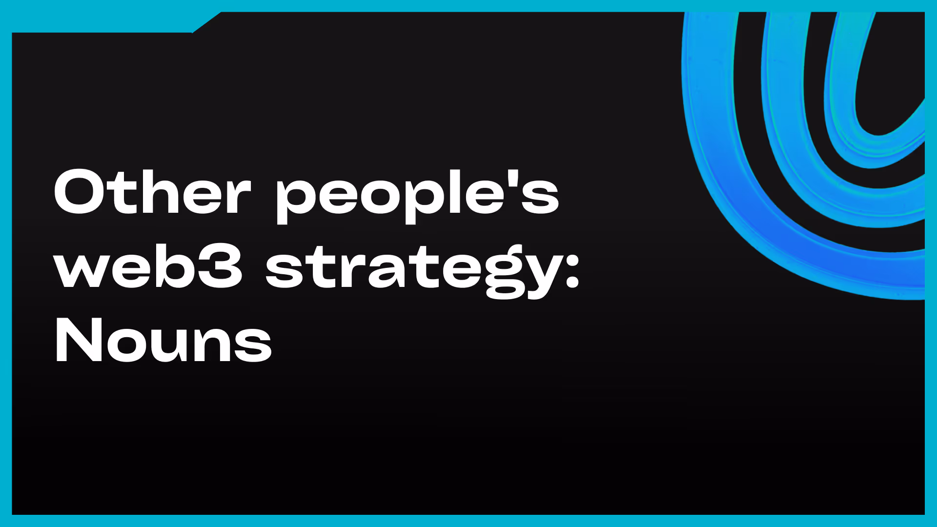 Nouns web3 strategy case study