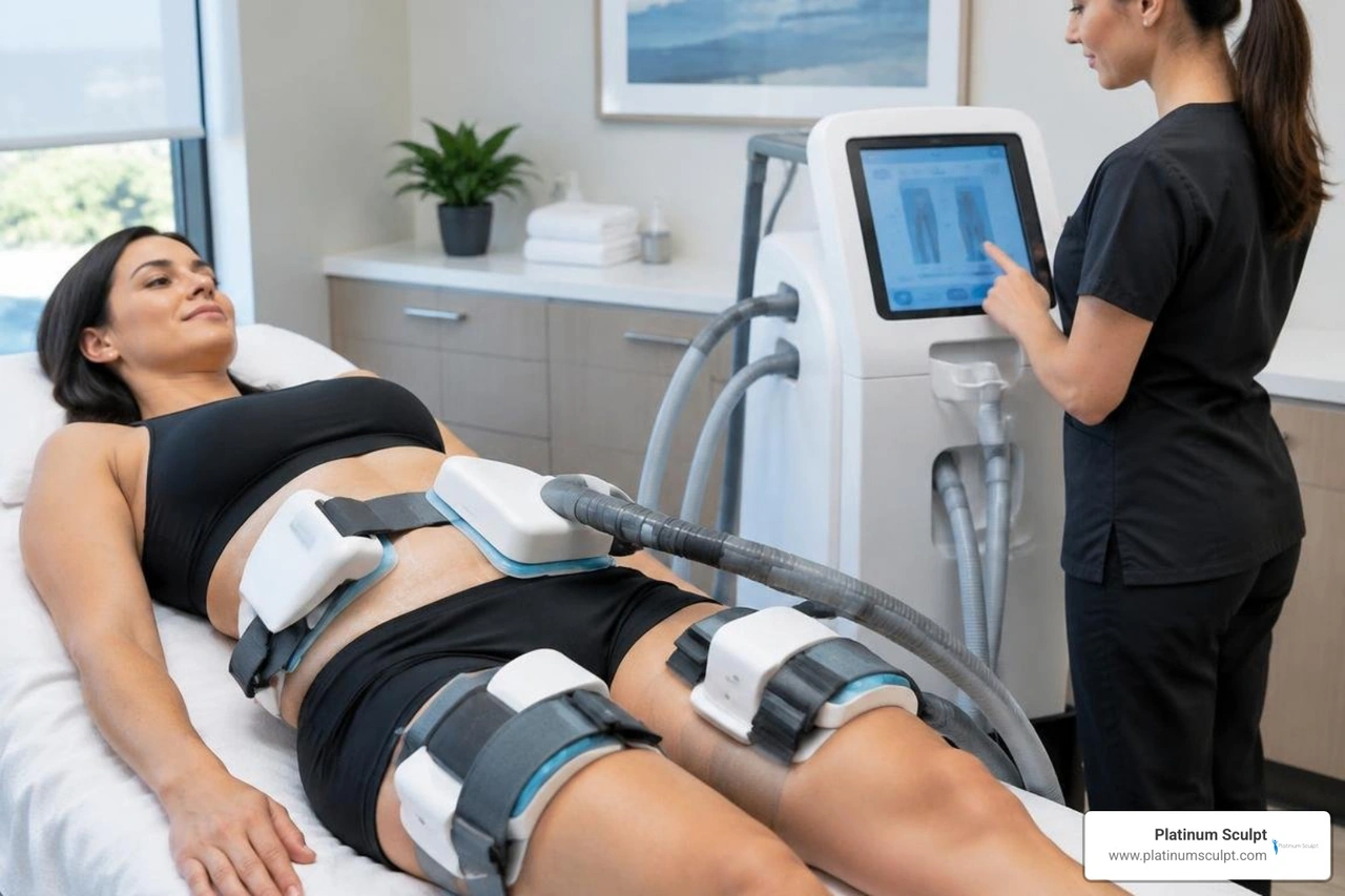 CoolSculpting applicators targeting specific body zones