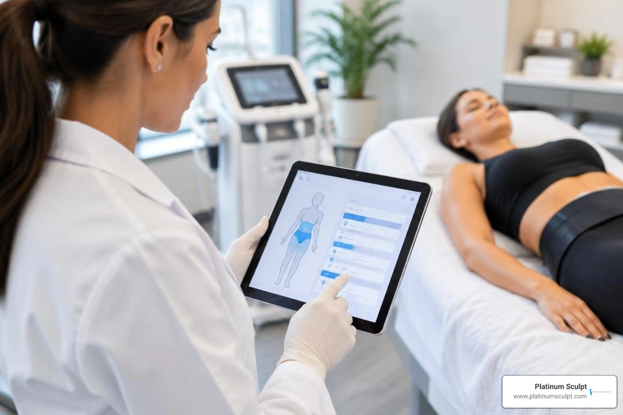 certified clinician designing a customized multi-cycle body contouring plan
