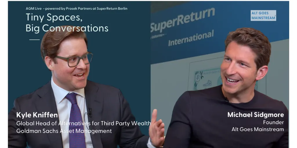 🎥 Goldman Sachs' Kyle Kniffen - the arc of alternatives at Goldman Sachs