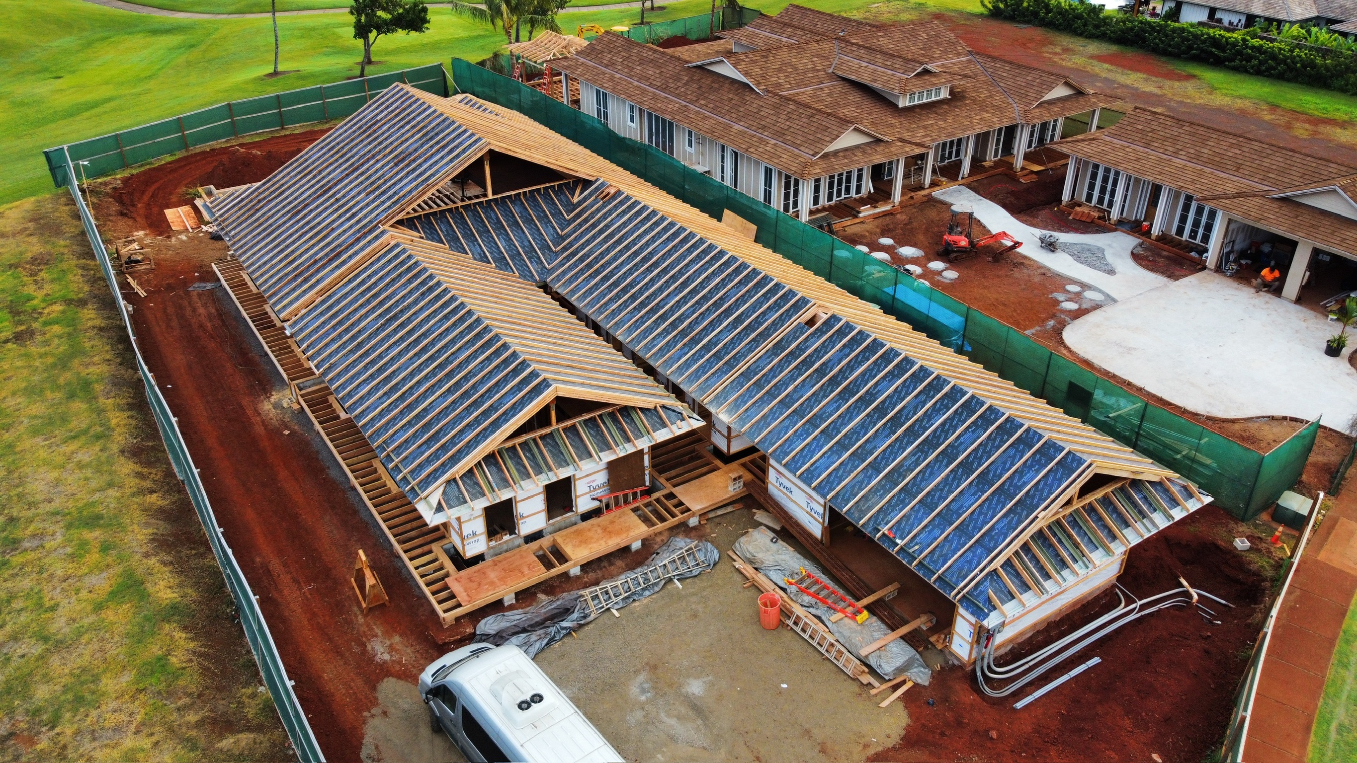 CLT roof deck panels from above