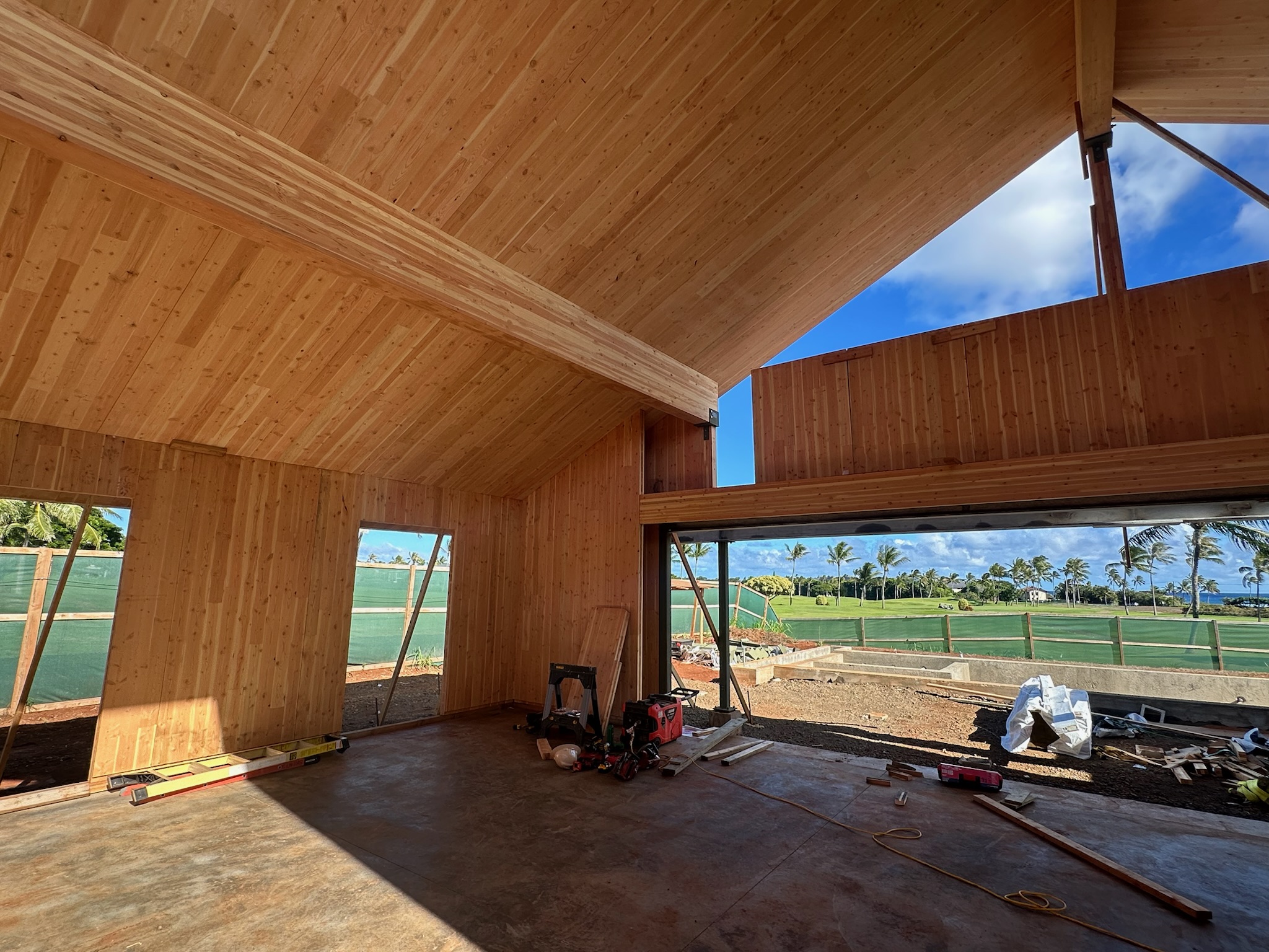 CLT panel exterior wall with diagonal bracing
