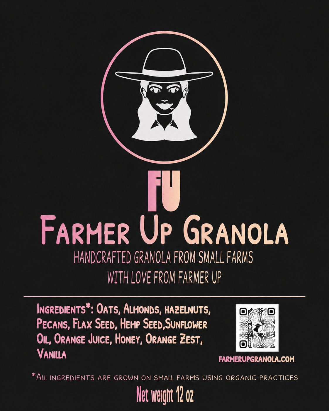 Farmer Up Granola label