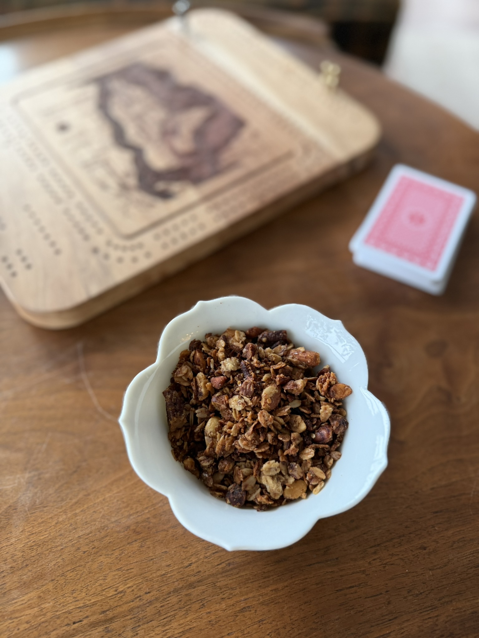 Close-up of a bowl of granola