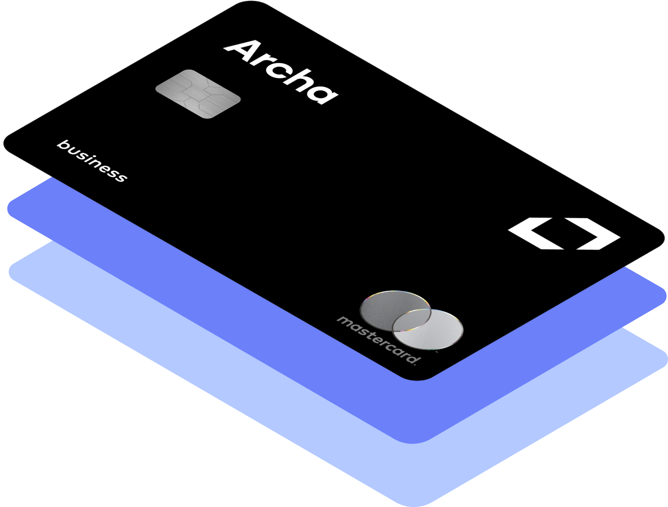 Three Archa cards stacked on top of each other