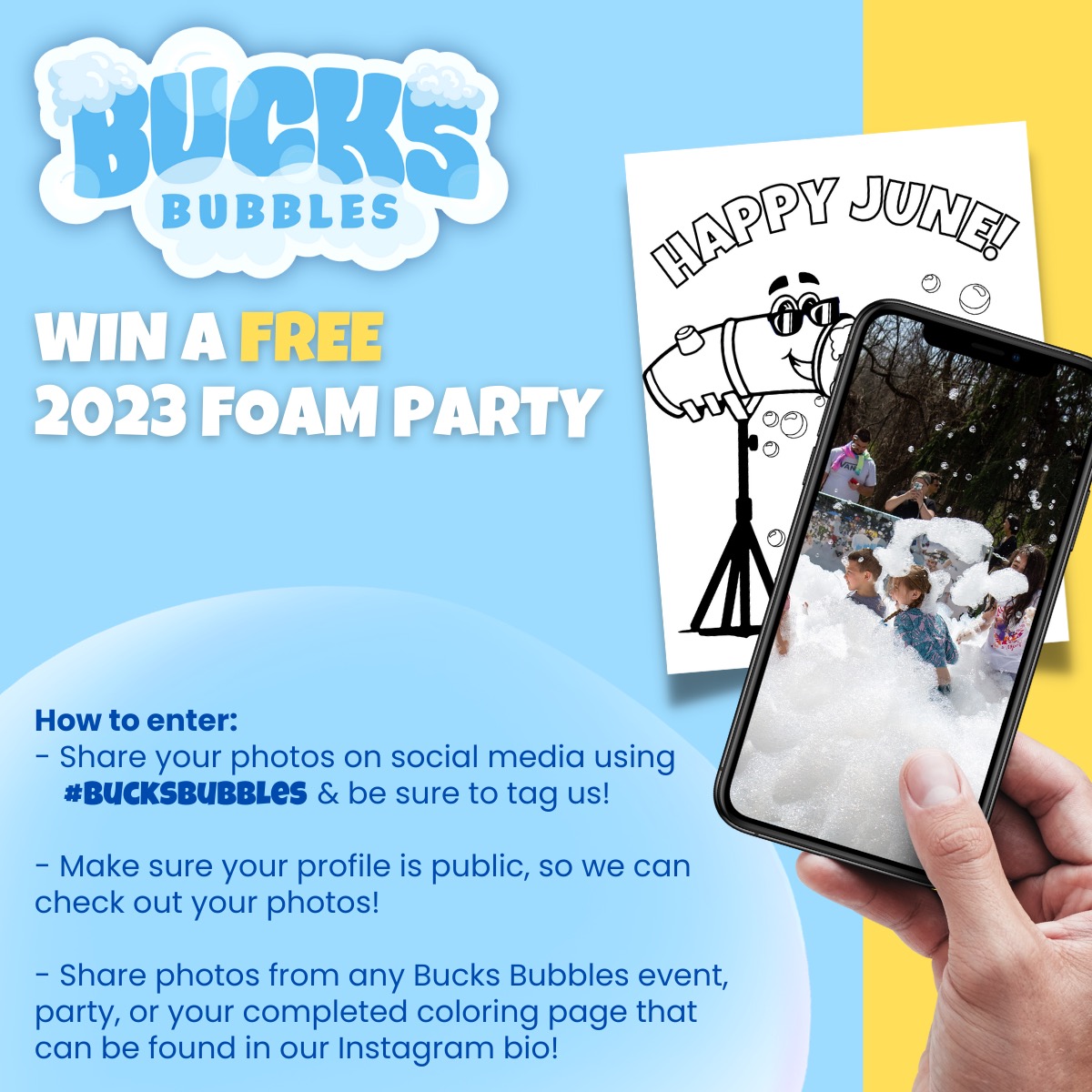 Win a free 2023 foam party!