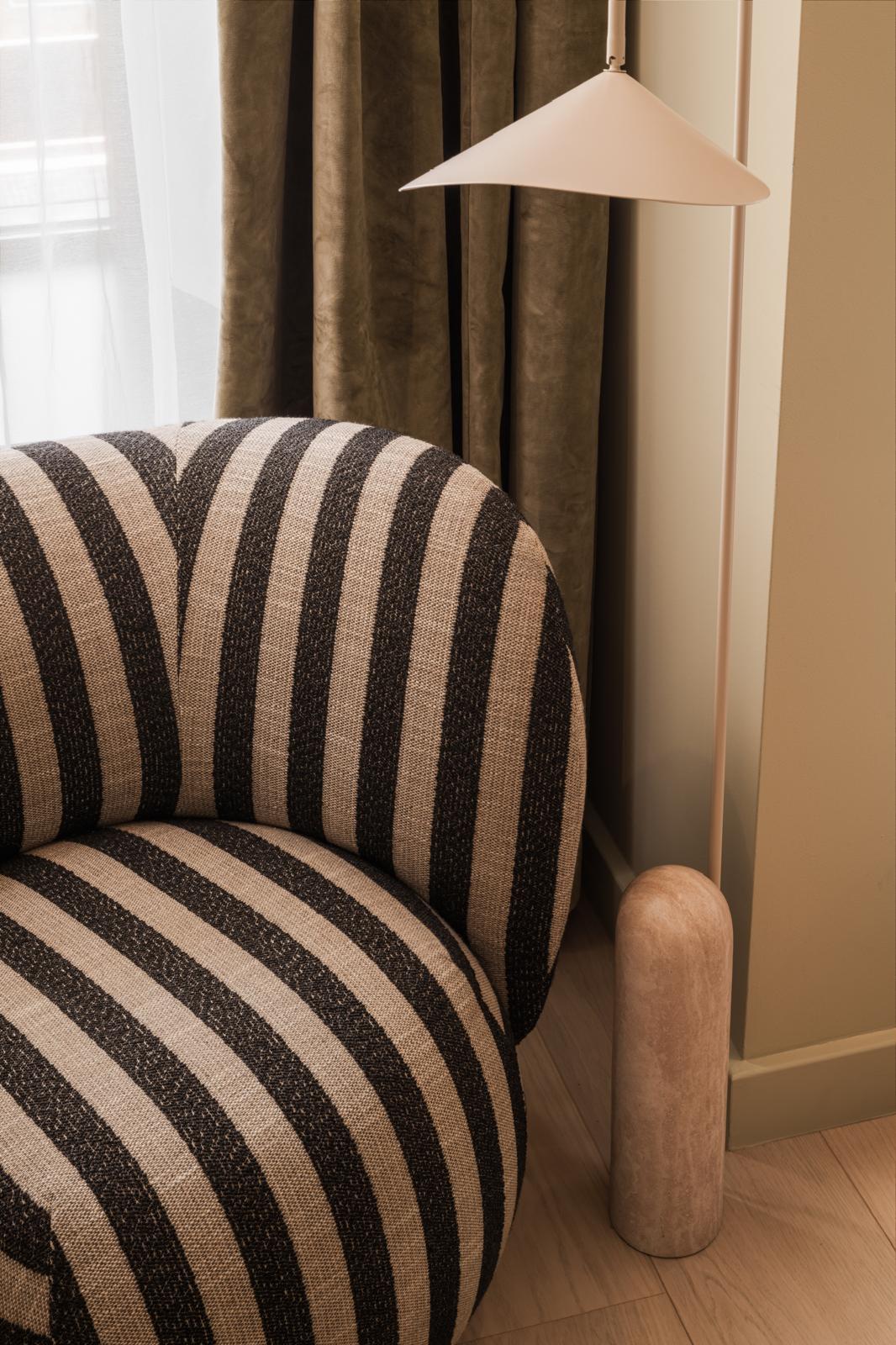 A close up photo of the new furniture featured in the Central Park Hotel