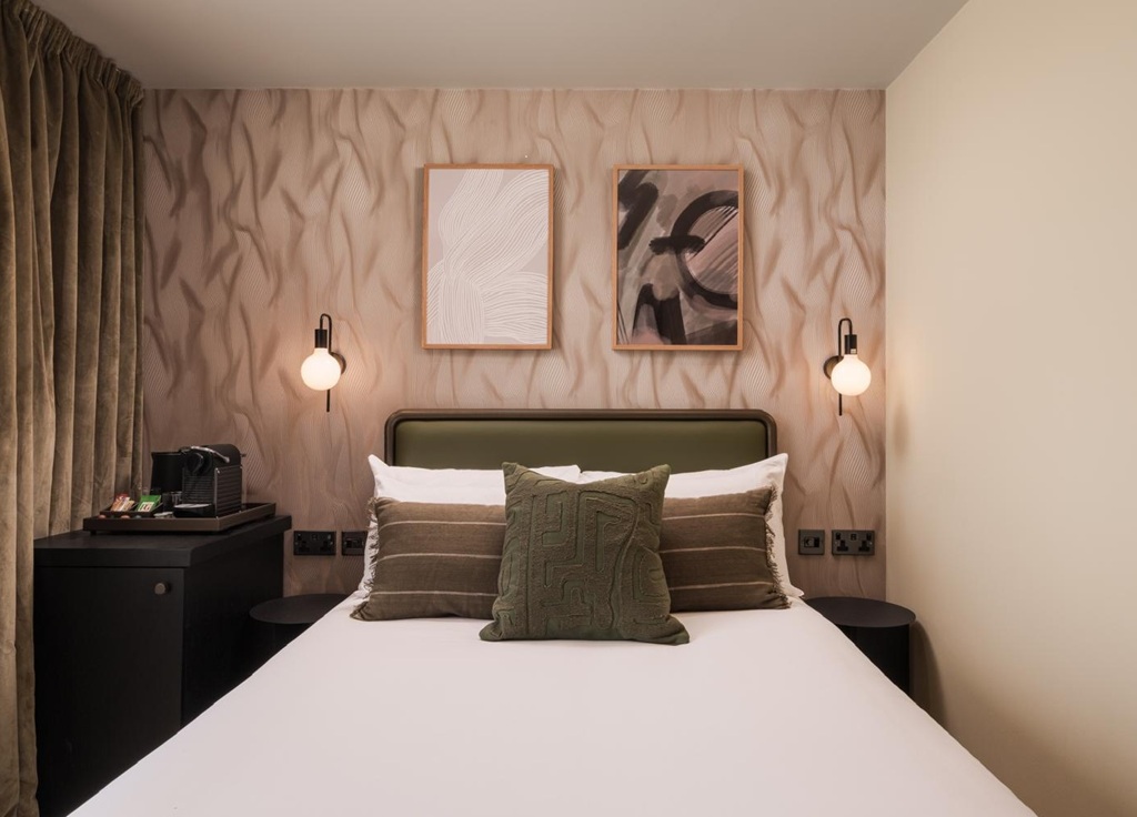 A newly renovated hotel room at the Central Park Hotel