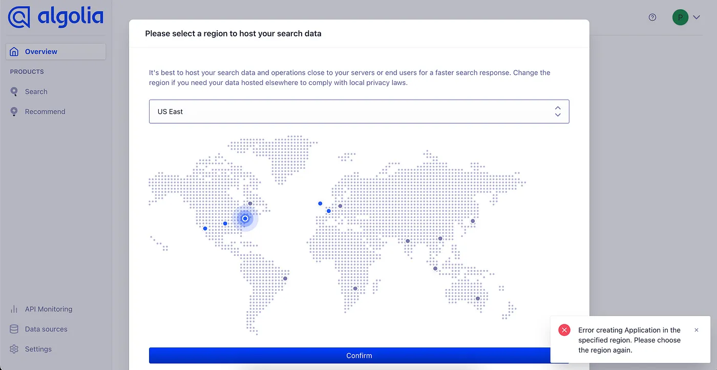 Setting up Algolia