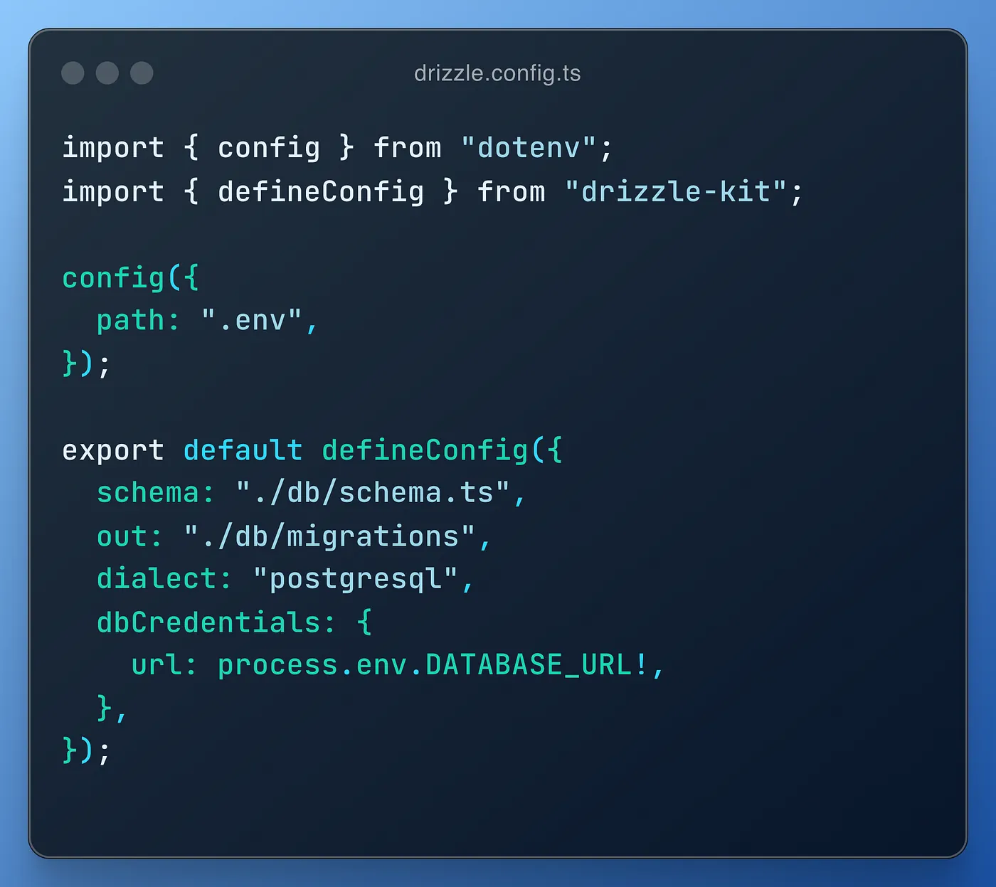 Drizzle config file