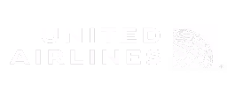 United Airlines logo with text and globe icon.