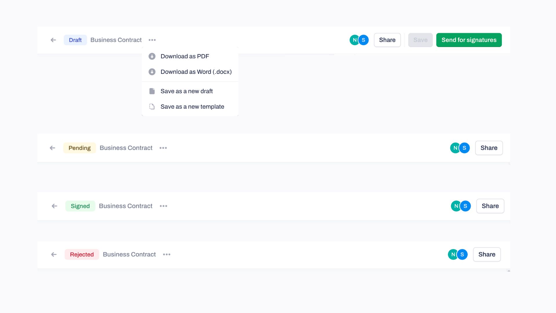 🧼 Unified headers on templates and documents