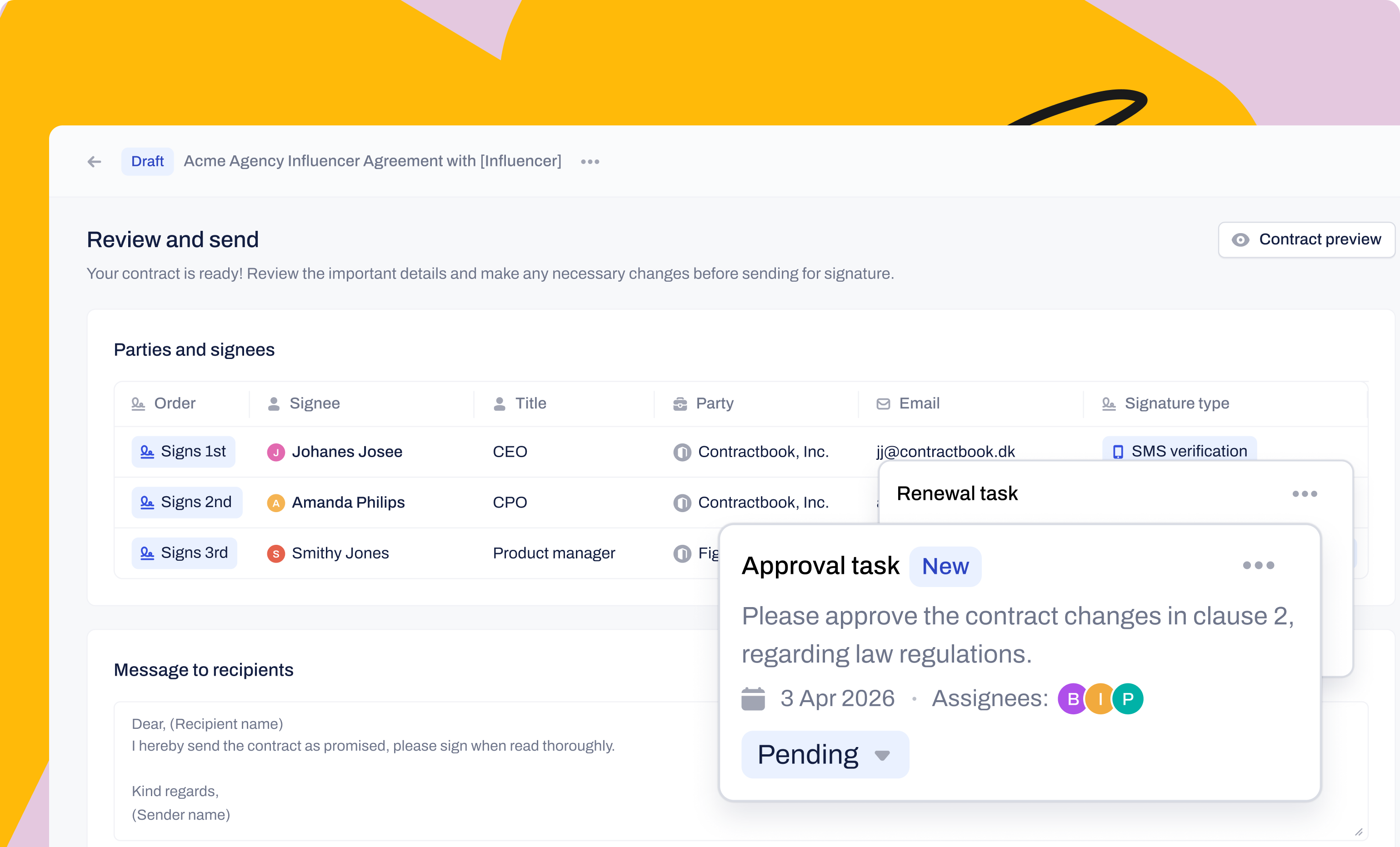 Say hello to the Review Page - your confidence boost before sending contracts for signature! 🚀
