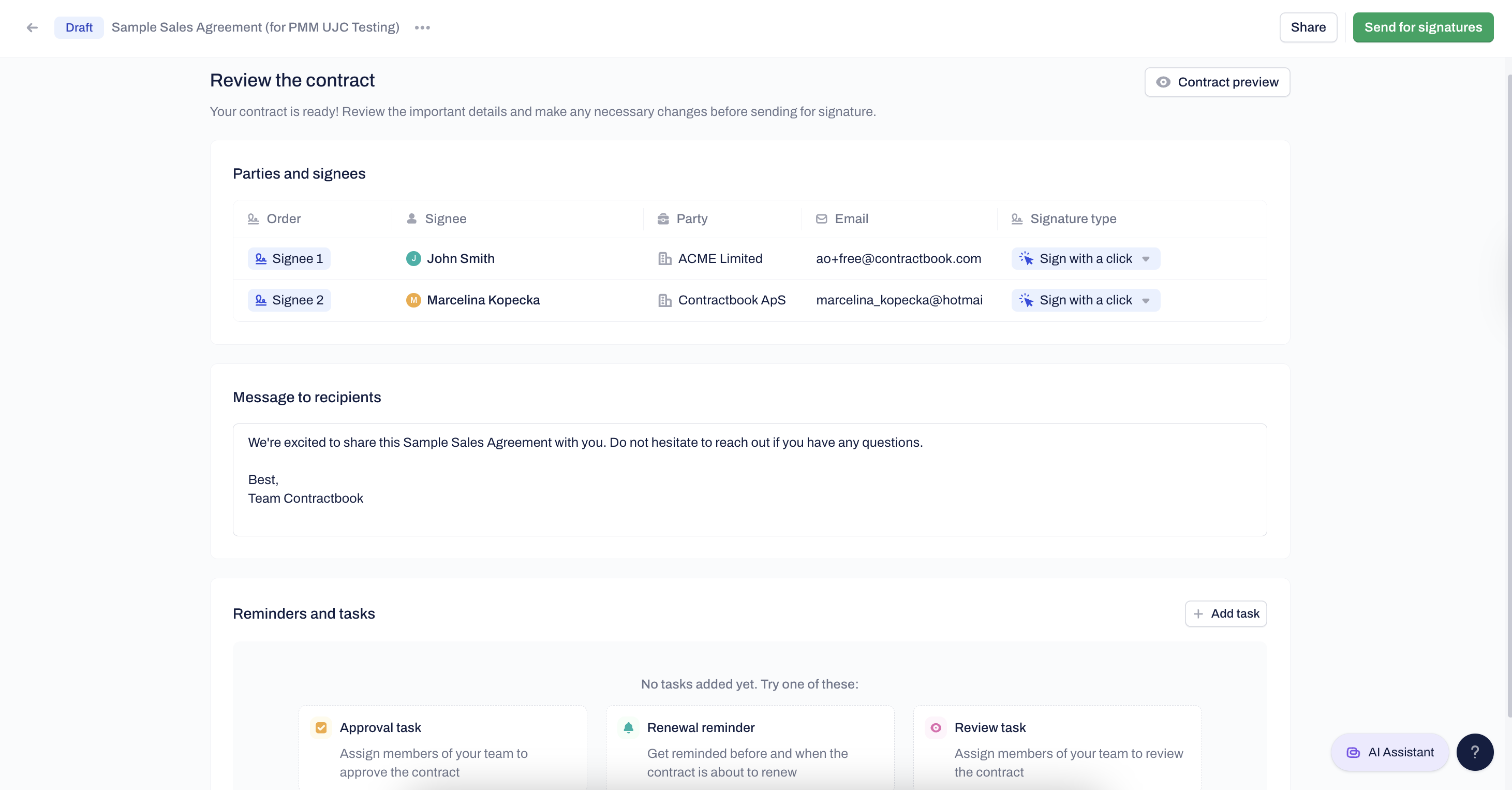 👋🏼 Say hello to the Review Page - your confident boost before sending contracts for signature