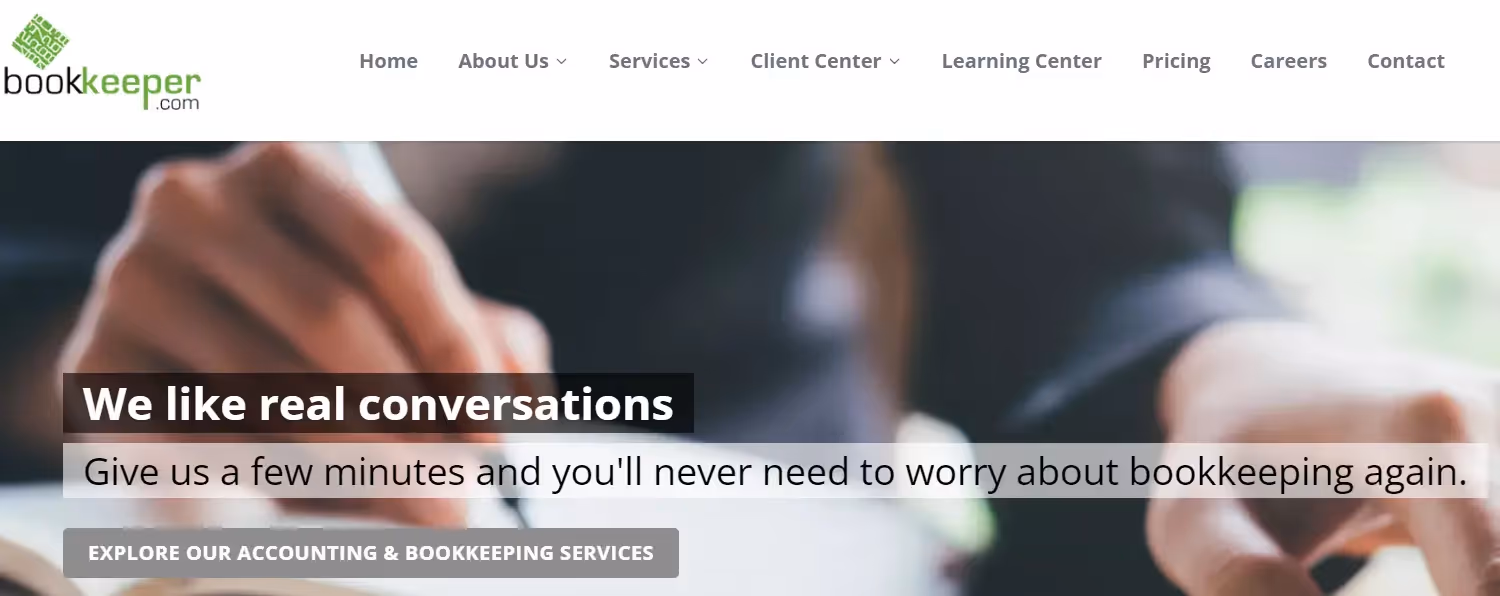 Bookkeeper.com Homepage