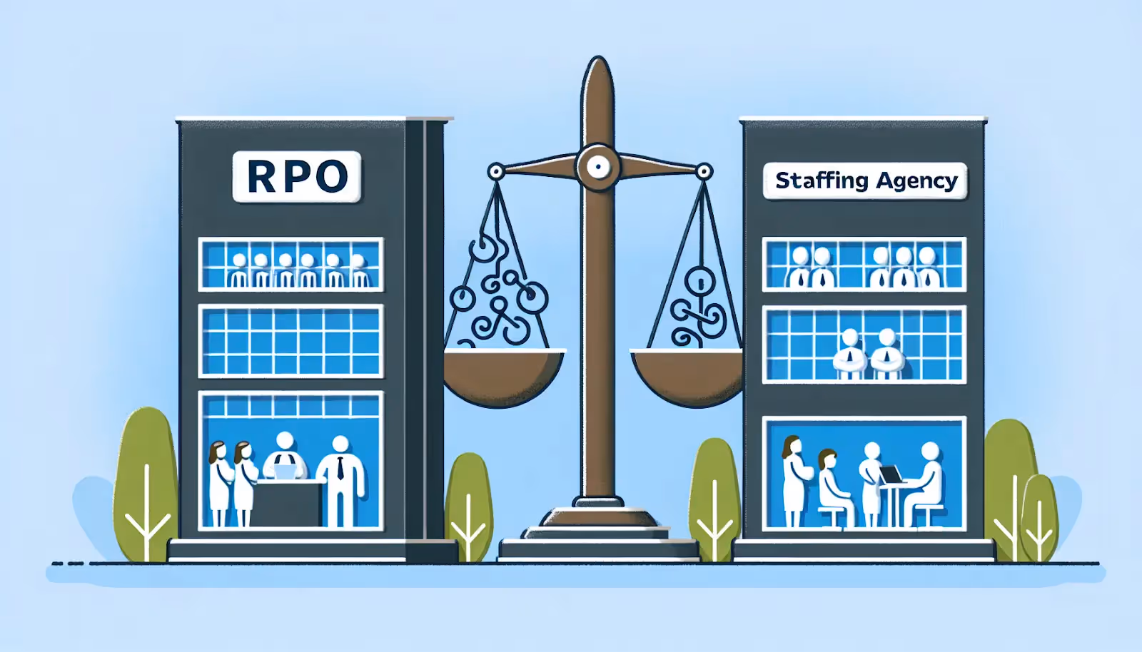 RPO vs Staffing Agency Graphic Image