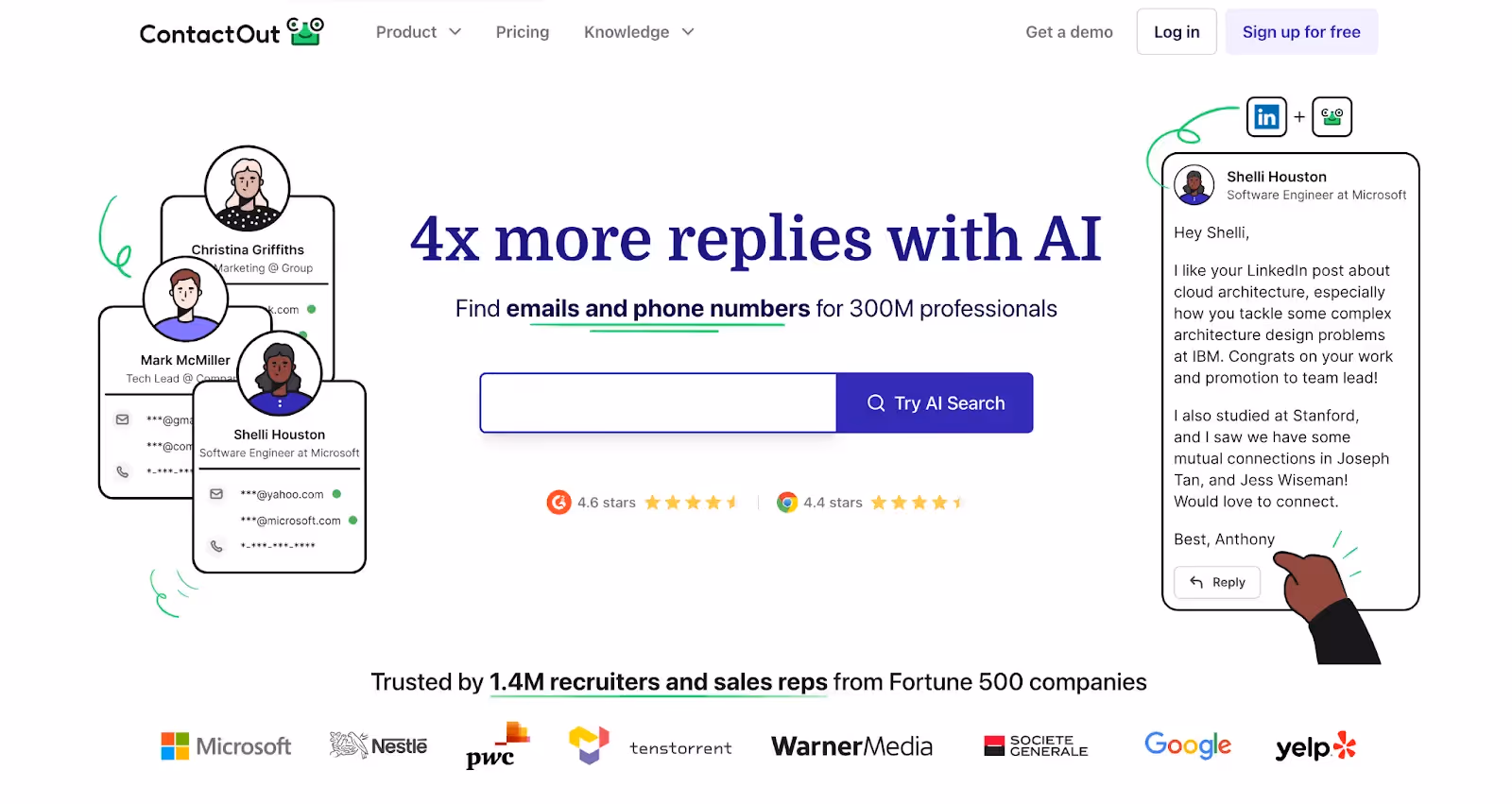 Contact Out Homepage