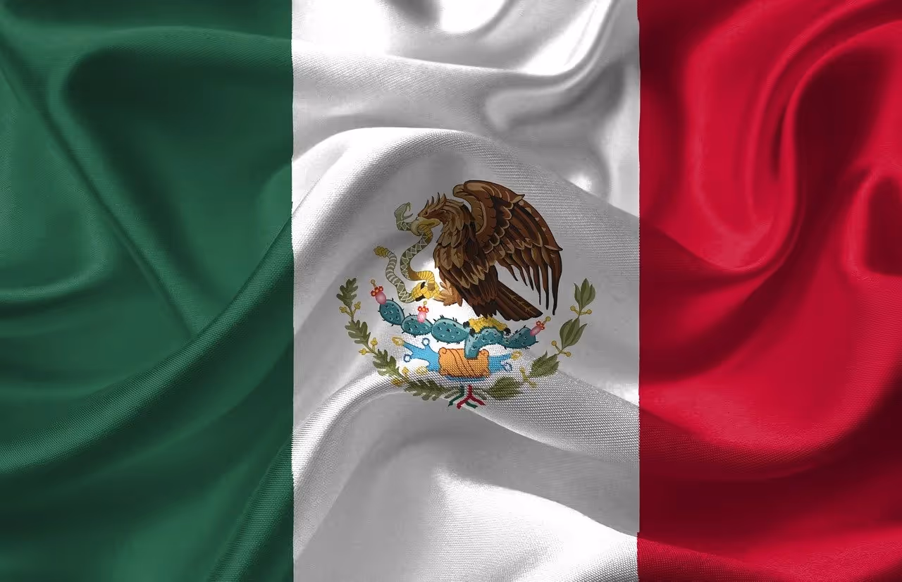 The national flag of Mexico