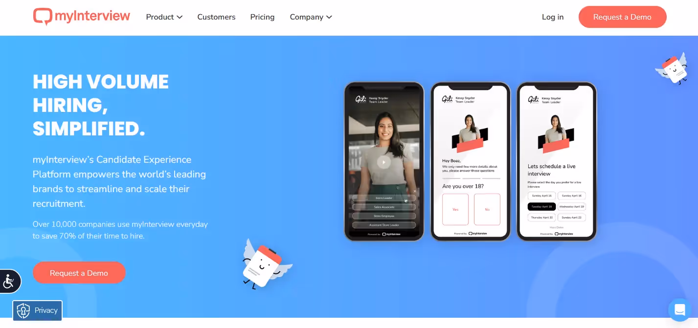 myInterview Homepage