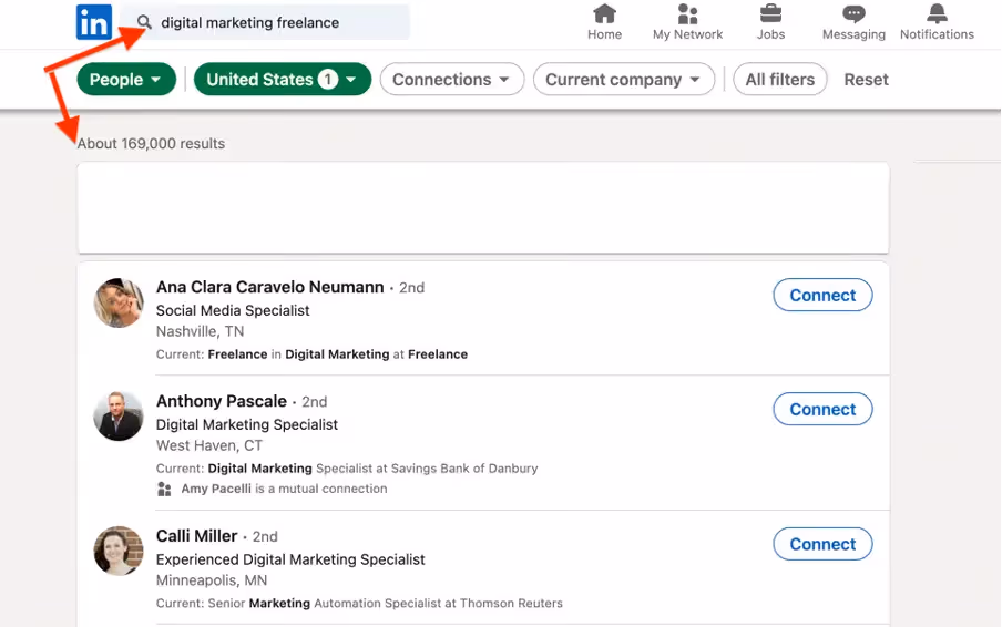connections on LinkedIn