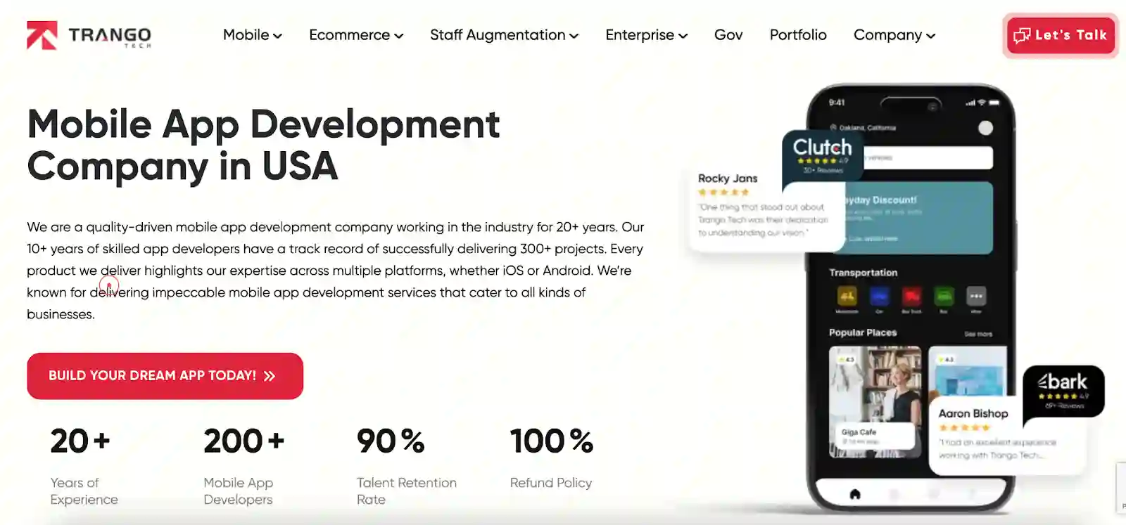 Trango Tech offering mobile app development outsourcing services