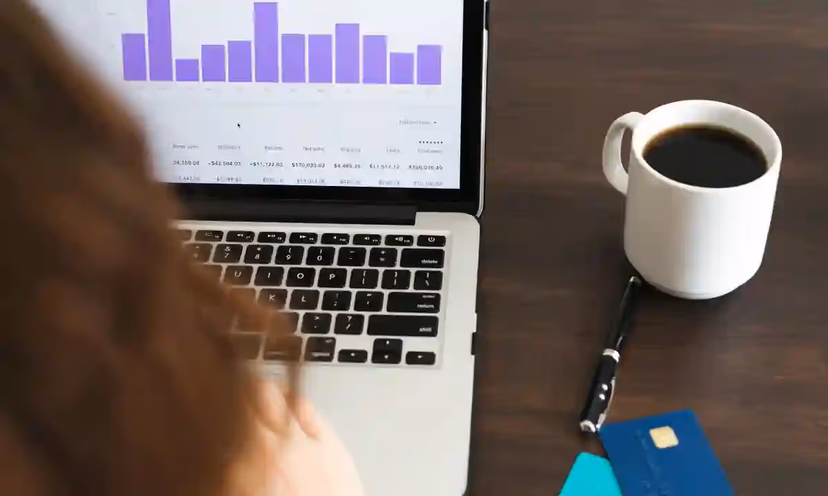 A woman working on her laptop for devops vs data engineer roles