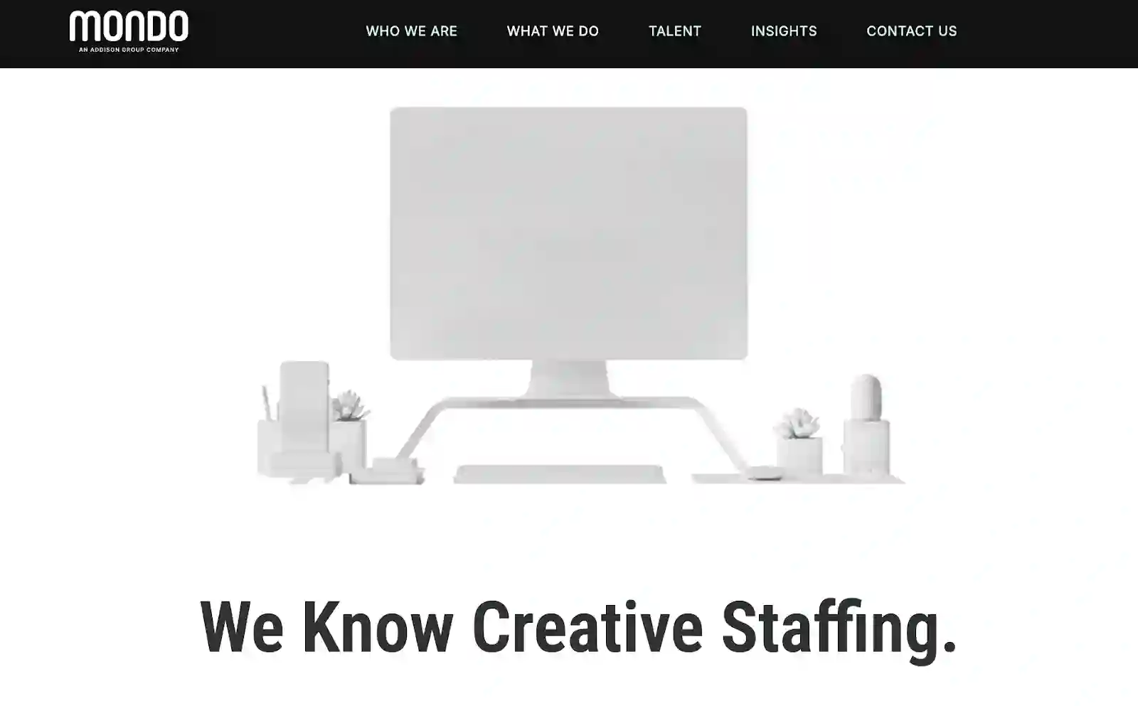 Mondo's home page.