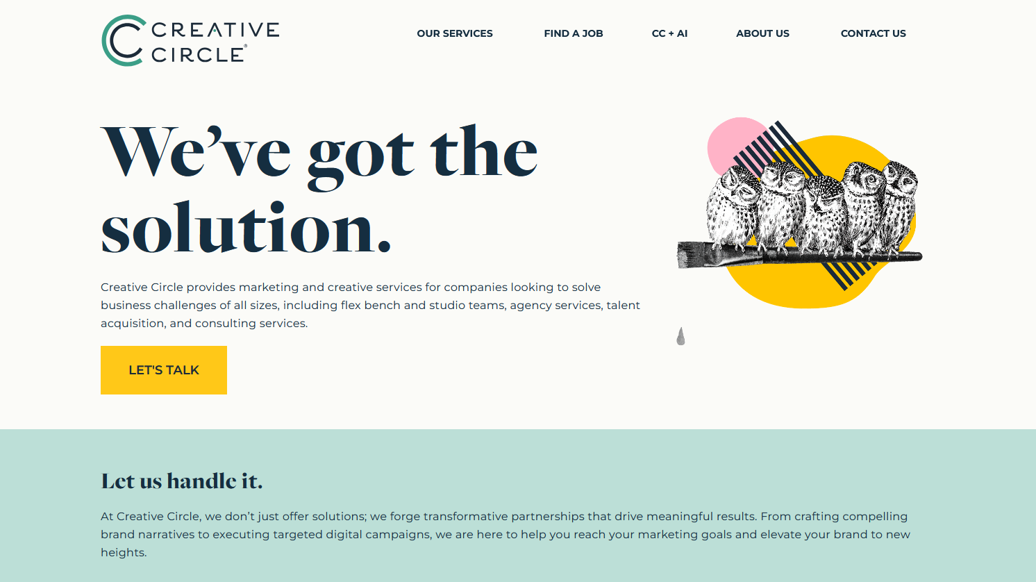 Creative Circle's page.