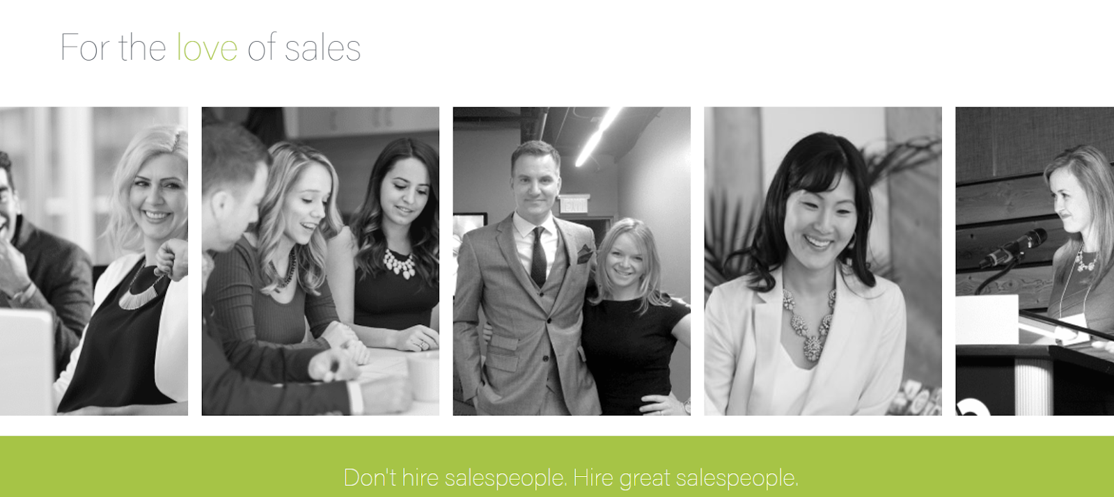 Sales Talent Agency's page.