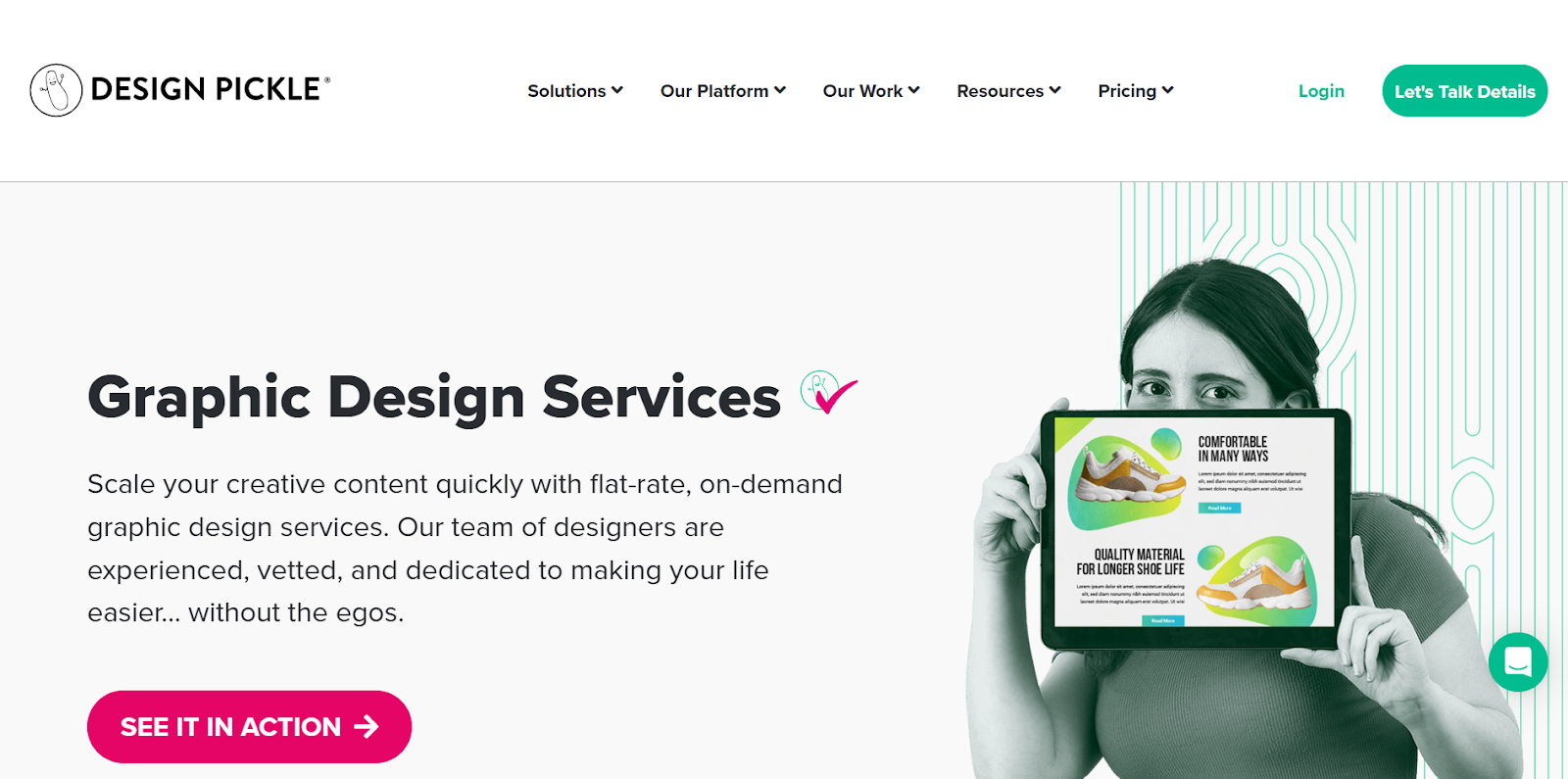 Design Pickle's graphic desing page.