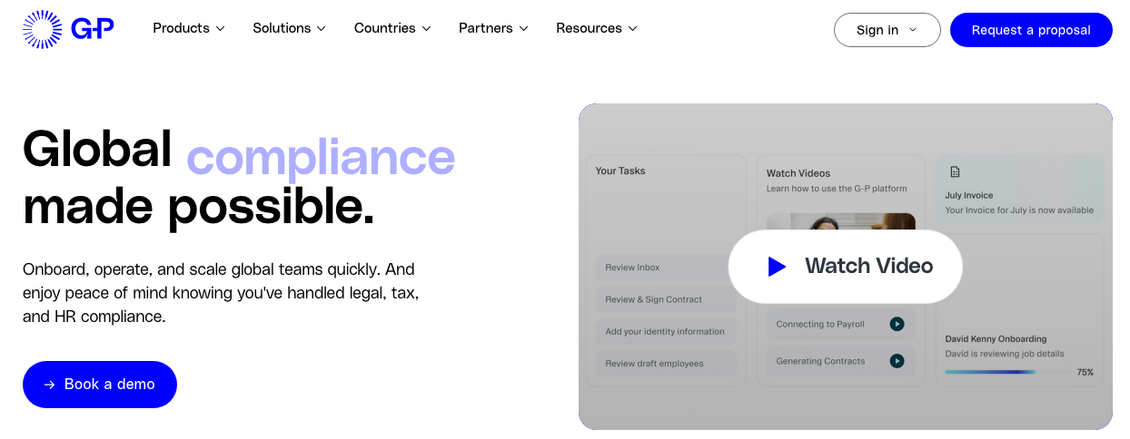 Globalization Partner's page.