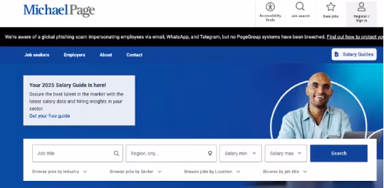 Michael Page's page.