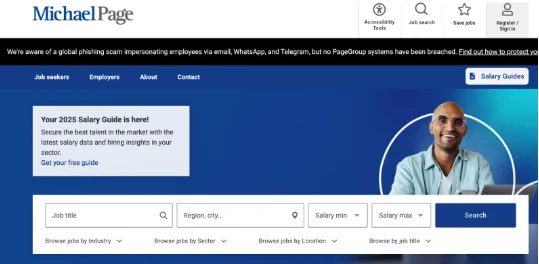 Michael Page's page.