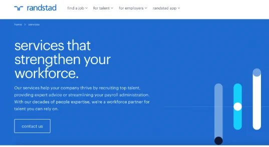 Randstad USA's page.