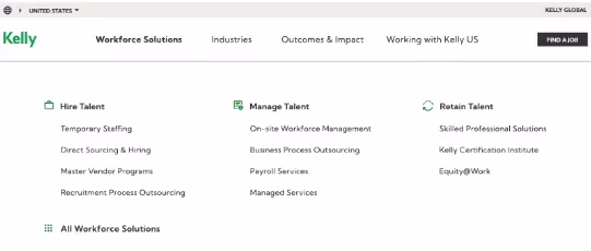 Kelly Services's page.
