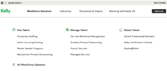 Kelly Services's page.