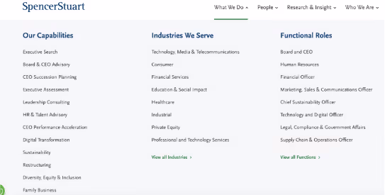 Spencer Stuart's page.