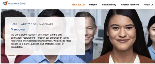 ManpowerGroup's page.