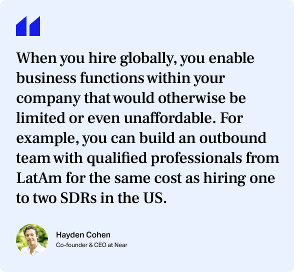 Hayden Cohen's quote.