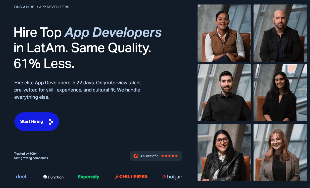 Near's app developers hiring page.
