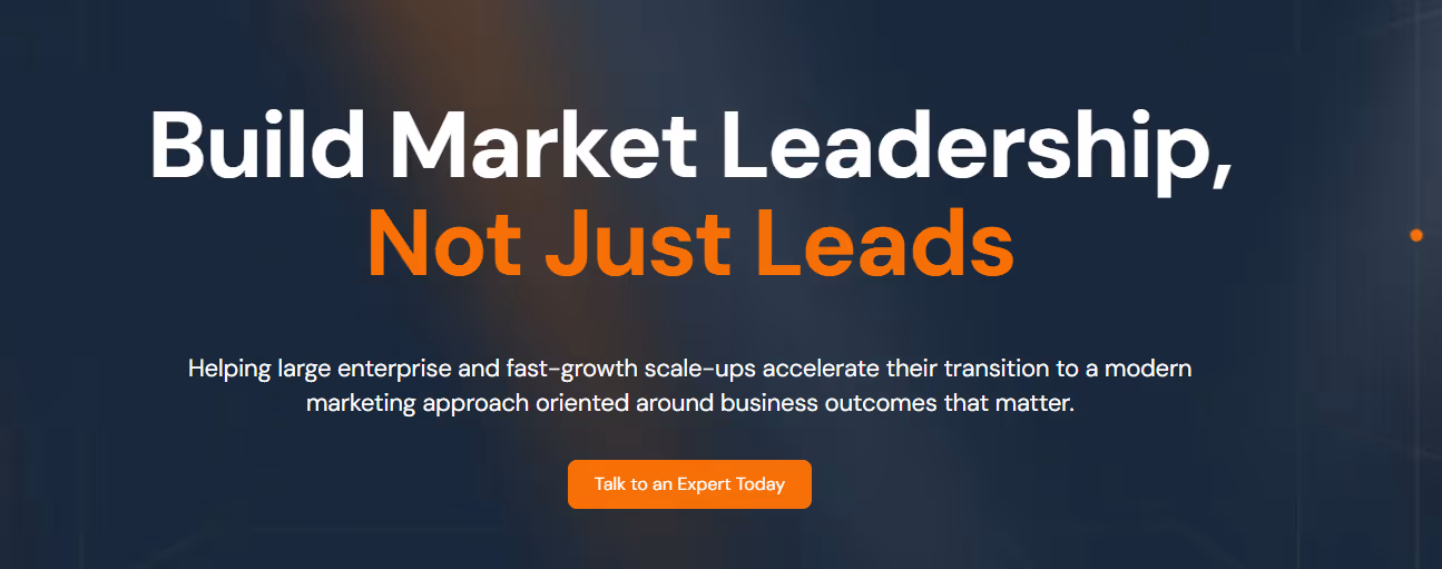 A screenshot from UnboundB2B homepage