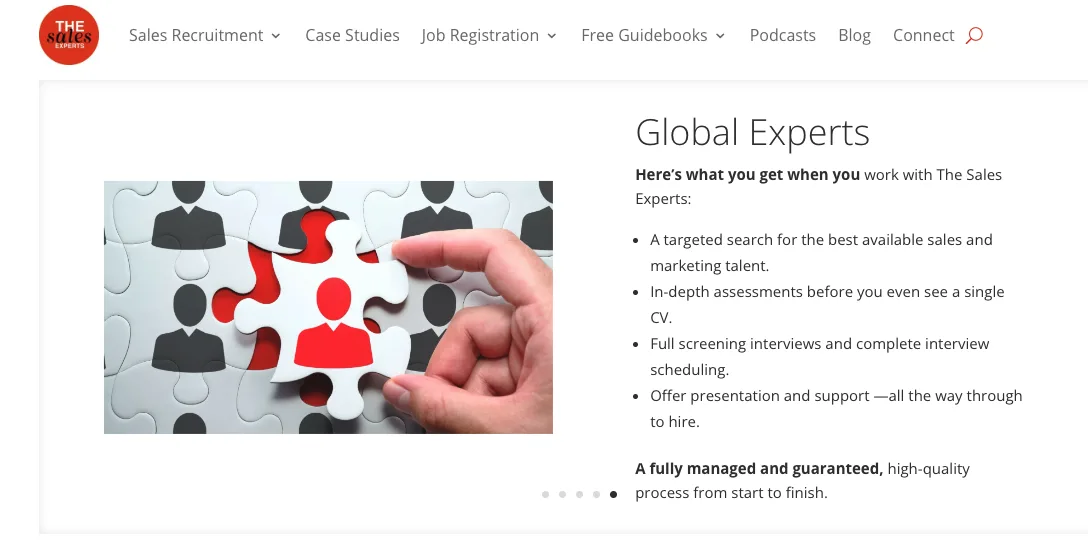 The Sales Expert's page.