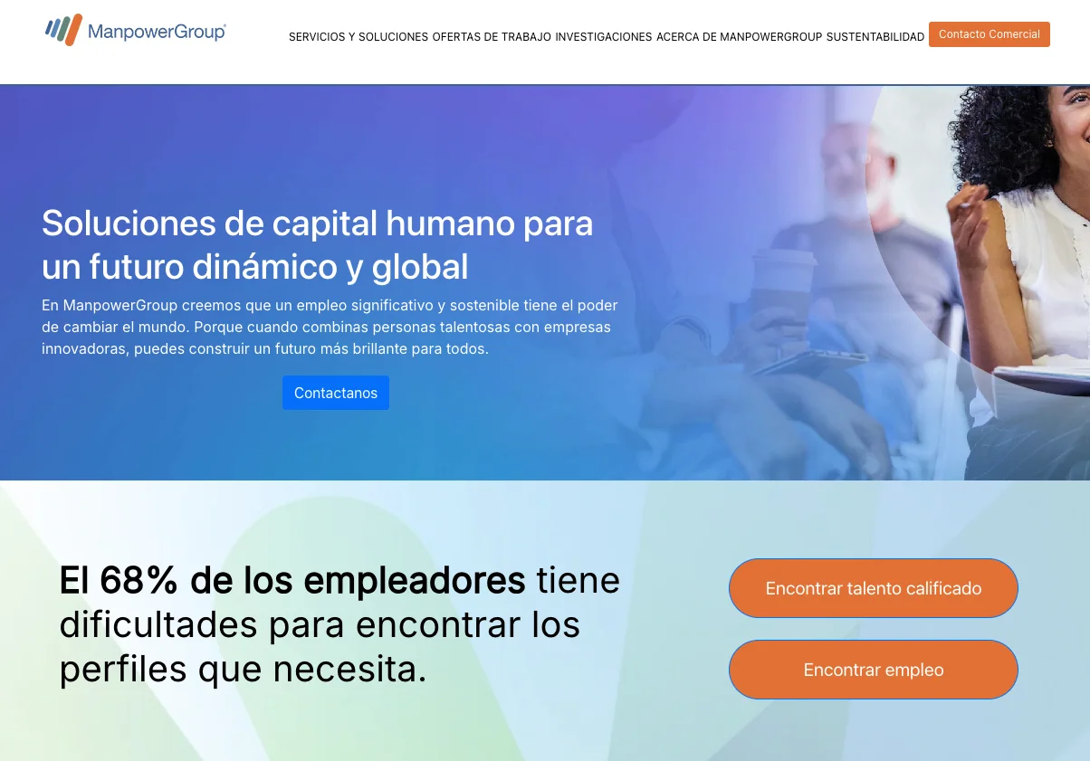 ManpowerGroup's home page.